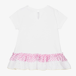 Monnalisa-Белая хлопковая футболка с Твити для девочек | Childrensalon Outlet