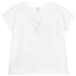 Monnalisa-Girls White Disney T-Shirt  | Childrensalon Outlet