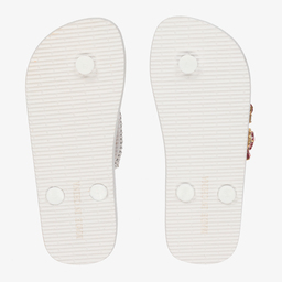 Monnalisa-Girls White Flip-Flops | Childrensalon Outlet