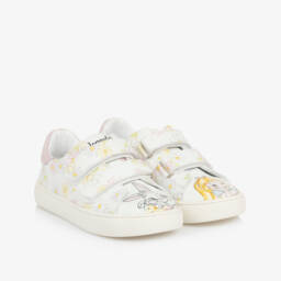 Monnalisa-Girls White Floral Adventure Sneakers | Childrensalon Outlet