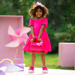 موناليزا-ترينرز جلد لون أبيض وزهري للبنات | Childrensalon Outlet