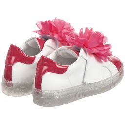 موناليزا-ترينرز جلد لون أبيض وزهري للبنات | Childrensalon Outlet