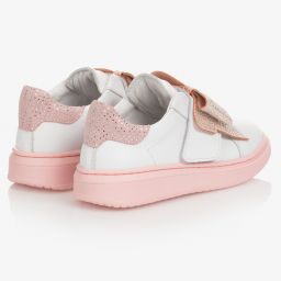 Monnalisa-Белые кожаные кроссовки для девочек | Childrensalon Outlet