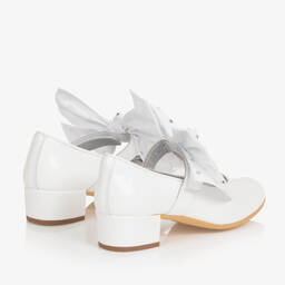 Monnalisa-Girls White Patent Leather Heeled Shoes | Childrensalon Outlet