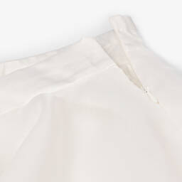 Monnalisa-طقم بناتي أبيض مزين بالترتر والأورجانزا | Childrensalon Outlet