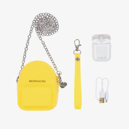 Monnalisa-Girls Wireless Headphones & Mini Carry Bag (10cm) | Childrensalon Outlet