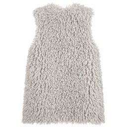 Monnalisa-Grey Faux Fur Gilet | Childrensalon Outlet