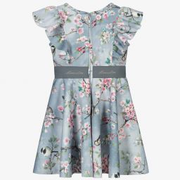 Monnalisa-Grey Floral Blossom Dress | Childrensalon Outlet