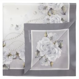 موناليزا-سكارف لون رمادي وعاجي للبنات | Childrensalon Outlet