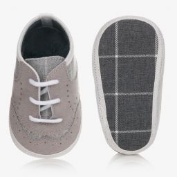 موناليزا-حذاء كانفاس لون رمادي للمواليد لمرحلة قبل المشي | Childrensalon Outlet