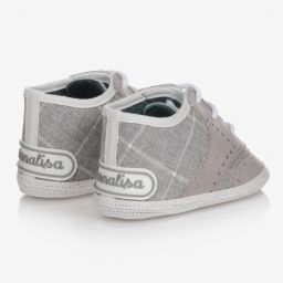 موناليزا-حذاء كانفاس لون رمادي للمواليد لمرحلة قبل المشي | Childrensalon Outlet