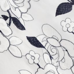 Monnalisa-Ivory & Blue Embroidered Dress | Childrensalon Outlet