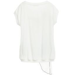 موناليزا Chic-ت-شيرت عاجي بطبعة فتاتة أنيقة | Childrensalon Outlet