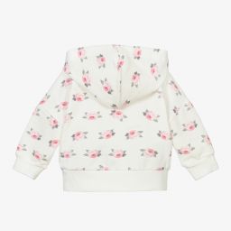 موناليزا-توب هودي بسحّاب أطفال بناتي قطن جيرسي لون عاجي | Childrensalon Outlet