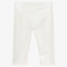 موناليزا-ليغنغز أطفال بناتي قطن جيرسي لون عاجي | Childrensalon Outlet