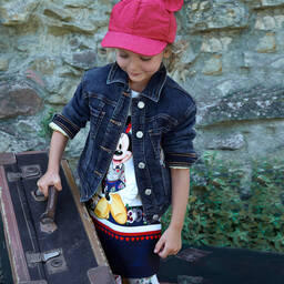 Monnalisa-Ivory Disney Jersey Dress | Childrensalon Outlet