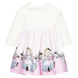 Monnalisa-Ivory & Pink Disney Dress | Childrensalon Outlet