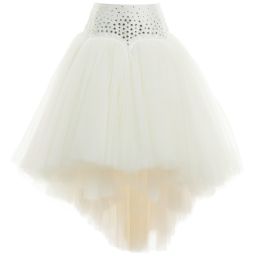 Monnalisa Шик-Ivory Skirt and Top Set | Childrensalon Outlet