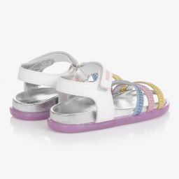 موناليزا-صندل جلد بطبعة ملونة للبنات | Childrensalon Outlet