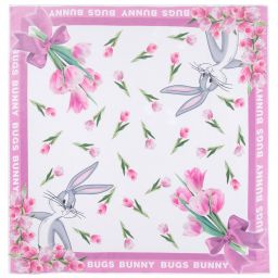 Monnalisa-Pink Bugs Bunny Scarf (67cm) | Childrensalon Outlet