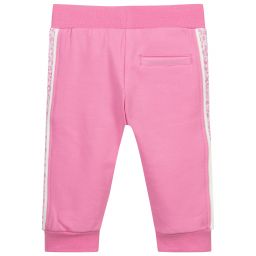 Monnalisa-Розовые хлопковые спортивные штаны для малышей | Childrensalon Outlet