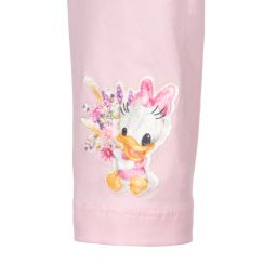 Monnalisa Bebé-Pink Cotton Disney Leggings | Childrensalon Outlet