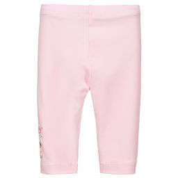Monnalisa Bebé-Pink Cotton Disney Leggings | Childrensalon Outlet