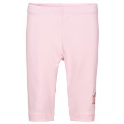 Monnalisa Bebé-Pink Cotton Disney Leggings | Childrensalon Outlet