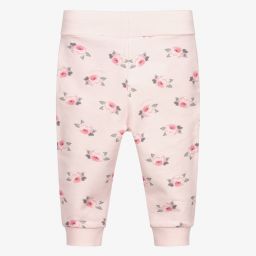 موناليزا-جوغرز أطفال بناتي قطن جيرسي لون زهري بطبعة ورود | Childrensalon Outlet