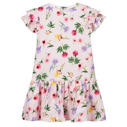 Monnalisa-Pink Cotton Jersey Dress | Childrensalon Outlet