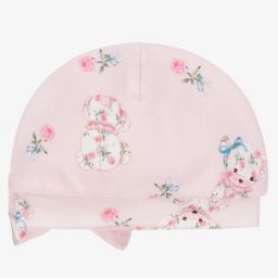 موناليزا-قبعة قطن لون زهري باهت للمولودات | Childrensalon Outlet