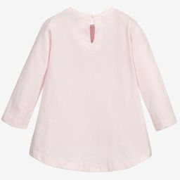 Monnalisa-توب تونيك قطن أطفال بناتي لون زهري | Childrensalon Outlet