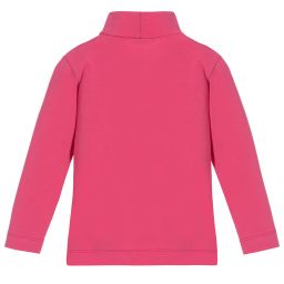 Monnalisa-Pink Cotton Turtle Neck Top | Childrensalon Outlet