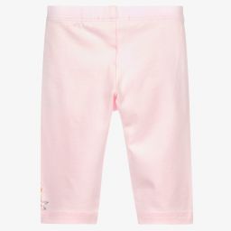 Monnalisa-Розовые хлопковые легинсы с капкейками | Childrensalon Outlet