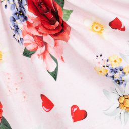 Monnalisa-Pink Floral Cotton Dress | Childrensalon Outlet