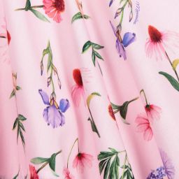 Monnalisa-Pink Floral Cotton Dress | Childrensalon Outlet