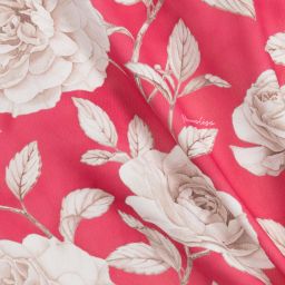 Monnalisa Chic-Pink Floral Crêpe Dress | Childrensalon Outlet