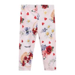 Monnalisa-Pink Floral Leggings | Childrensalon Outlet