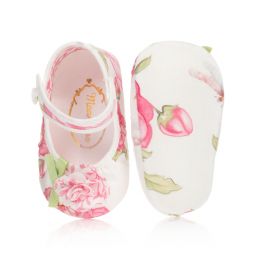 موناليزا Bebé-حذاء قطن لون زهري وعاجي للمولودات | Childrensalon Outlet