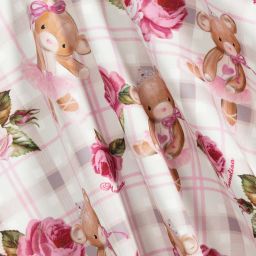 Monnalisa-Pink & Ivory Floral Dress | Childrensalon Outlet