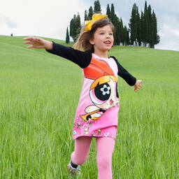 Monnalisa-Pink Powerpuff Girls Dress | Childrensalon Outlet