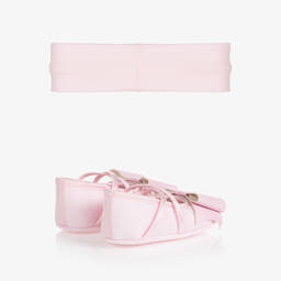 موناليزا-طقم طوق للرأس وحذاء لمرحلة ما قبل المشي لون زهري | Childrensalon Outlet