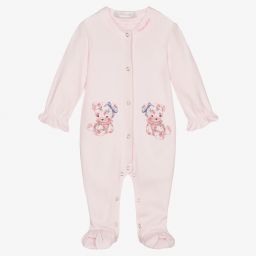 Monnalisa-Розовый комбинезон с медвежатами | Childrensalon Outlet