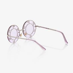 Monnalisa-Фиолетовые солнцезащитные очки с футляром (UV400) | Childrensalon Outlet