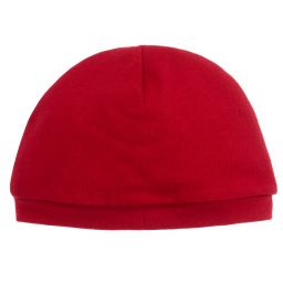 Monnalisa-قبعة قطن لون أحمر للمولودات | Childrensalon Outlet