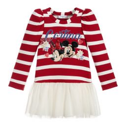 Monnalisa-Red & Ivory Disney Dress | Childrensalon Outlet