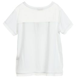 Monnalisa Chic-Silk Satin Sunglasses Print T-Shirt | Childrensalon Outlet