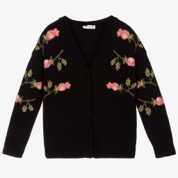 black floral cardigan