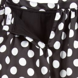 Monnalisa-Teen Black & White Dot Skirt | Childrensalon Outlet