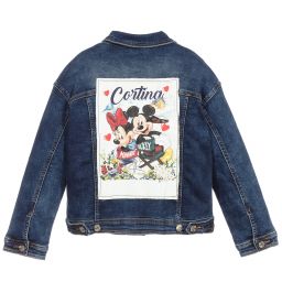 Monnalisa-Teen Blue Disney Denim Jacket | Childrensalon Outlet